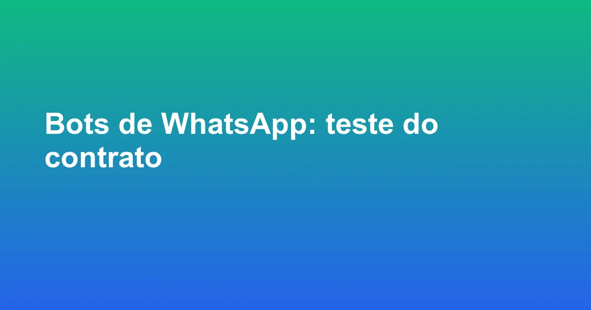 Capa do artigo: Bots de WhatsApp que vendem